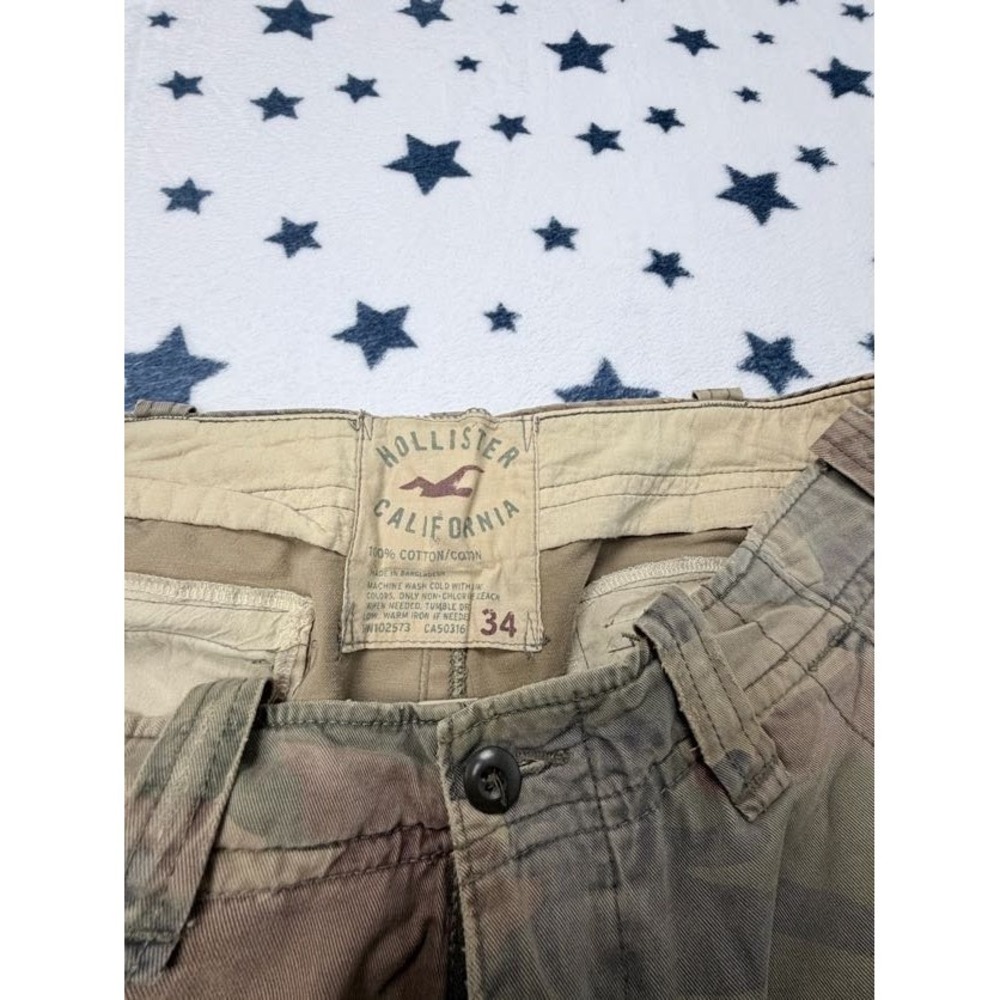 Hollister Cargo Shorts Mens 34 Camo Camouflage Utility Pockets Casual - Picture 4 of 8